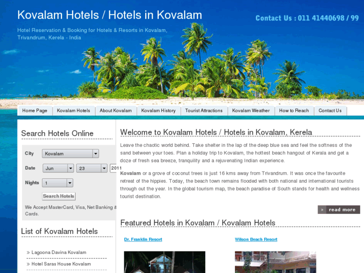 www.kovalamhotels.net