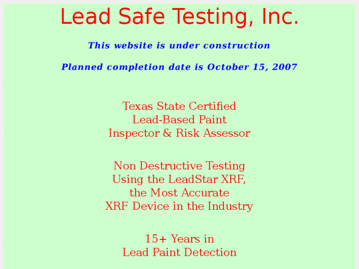www.leadsafetesting.com