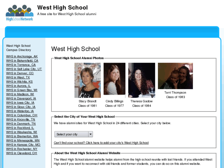 www.westhighschoolalumni.com