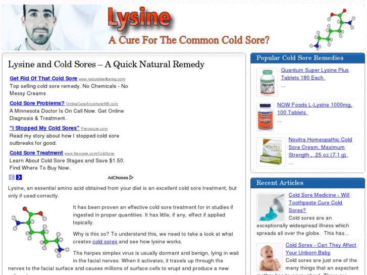 www.lysinecoldsores.net