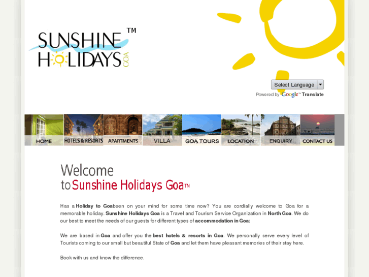 www.sunshineholidaysgoa.com