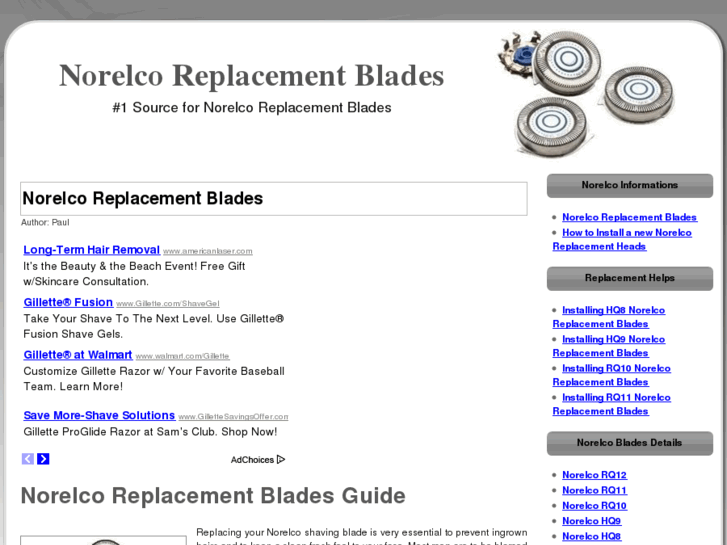 www.thenorelcoreplacementblades.com