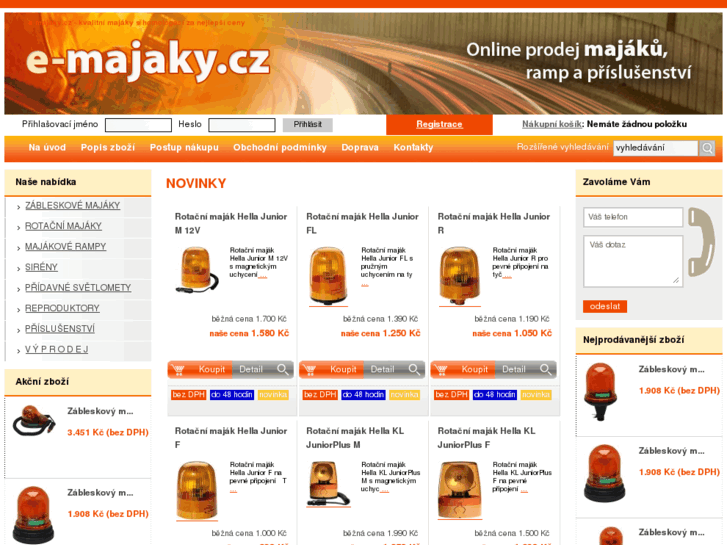 www.e-majaky.cz