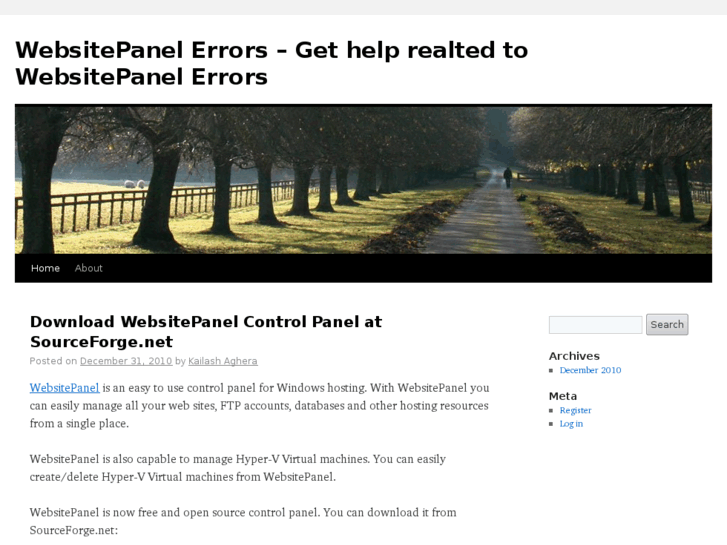 www.websitepanelerror.com