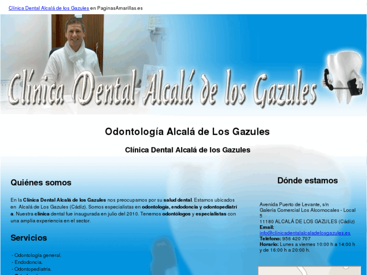 www.clinicadentalalcaladelosgazules.es