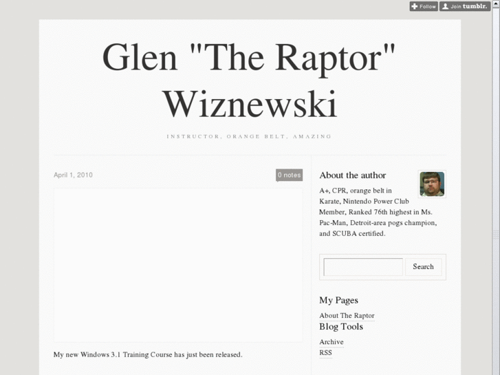 www.glentheraptor.com