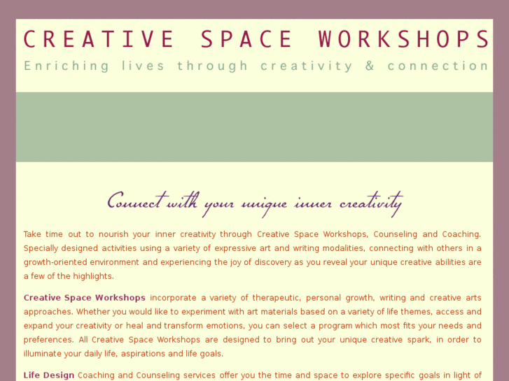 www.creativespaceworkshops.com