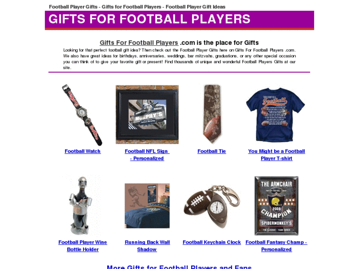 www.giftsforfootballplayers.com