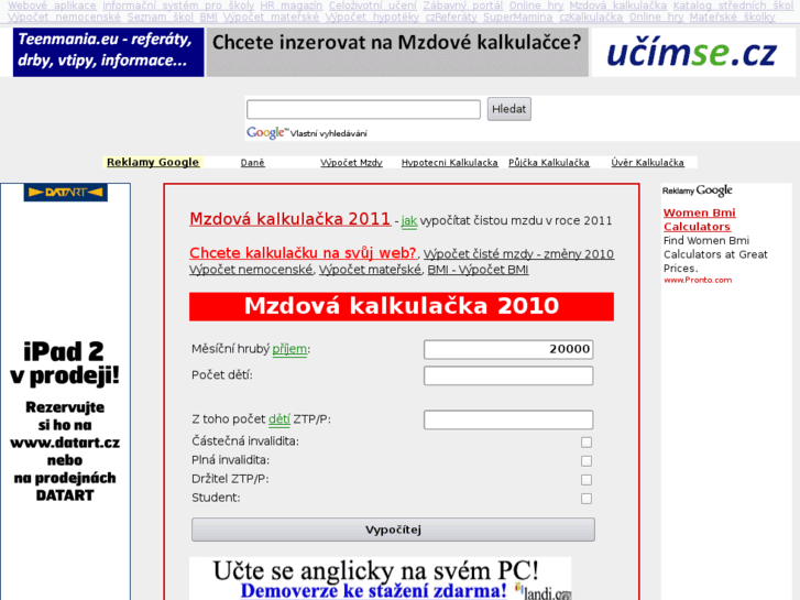www.mzdova-kalkulacka-2010.cz