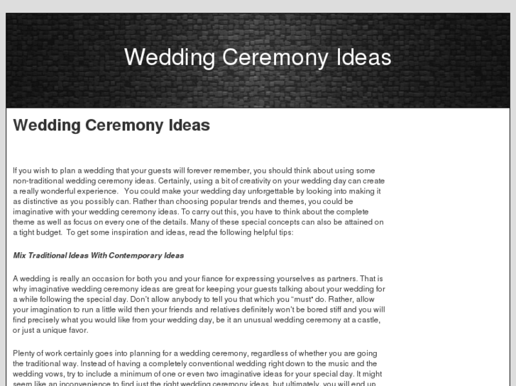 www.weddingceremonyideas.com