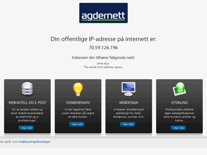 www.ipadresse.no