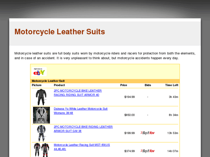 www.motorcycleleathersuit.com