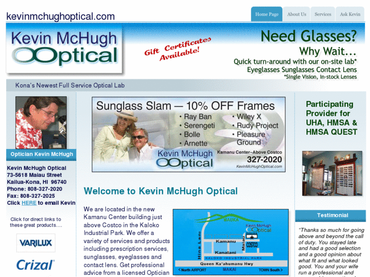 www.kevinmchughoptical.com