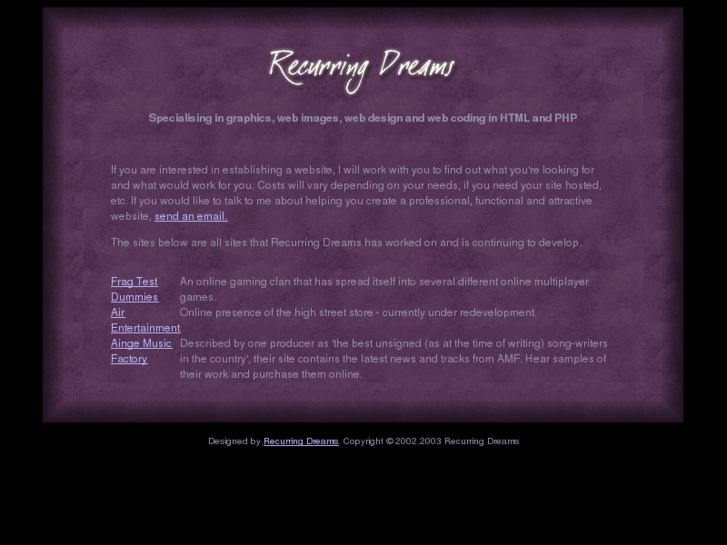 www.recurringdreams.co.uk