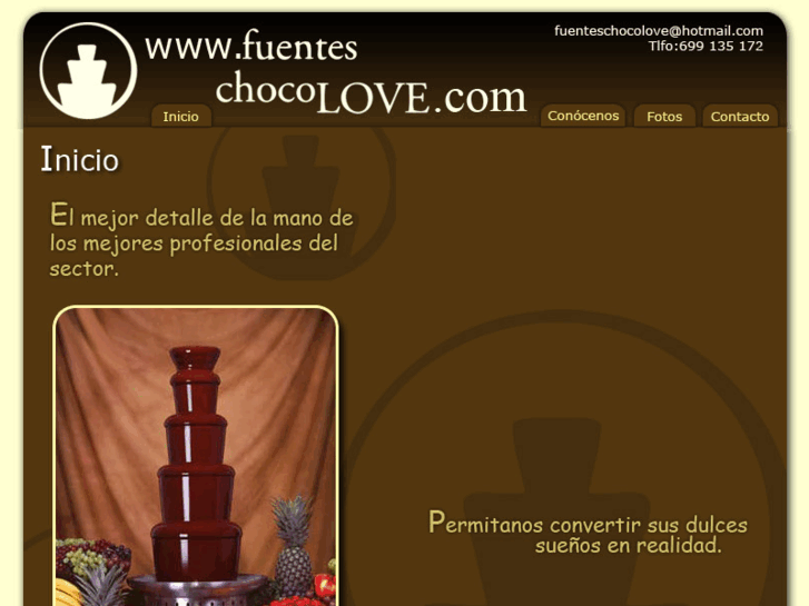 www.fuentesdechocolateensevilla.com