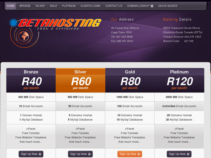 www.betahosting.co.za