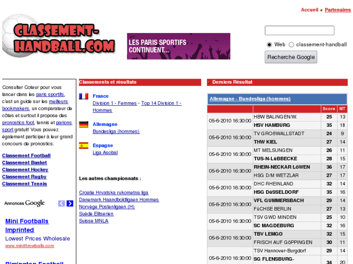 www.classement-handball.com