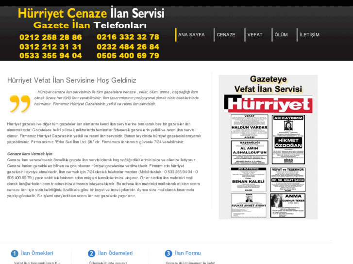 www.hurriyetcenazeilan.com