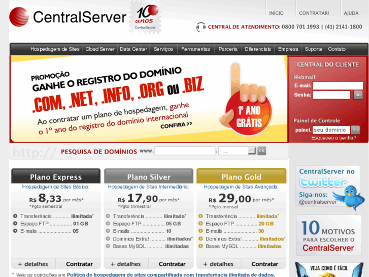 www.centralserver.com.br