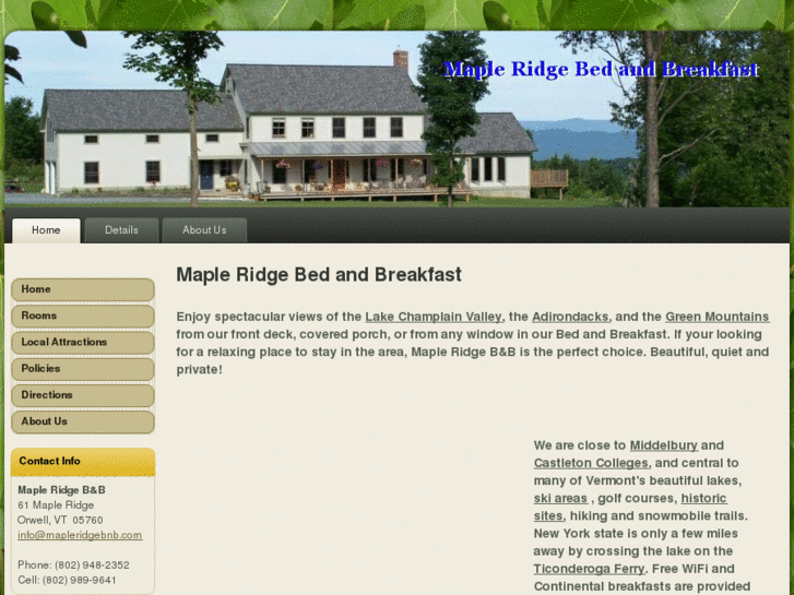 www.mapleridgebnb.com