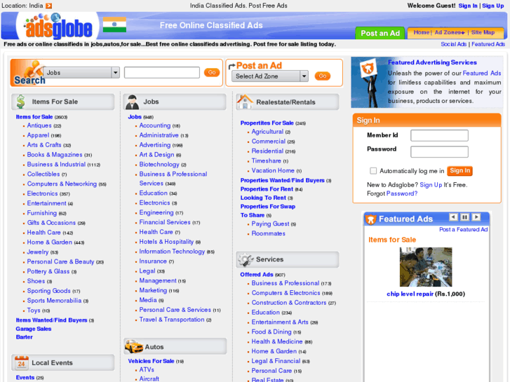 www.adsglobe.in