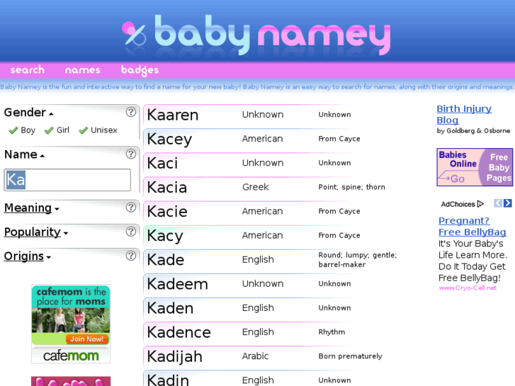 www.babynamey.com