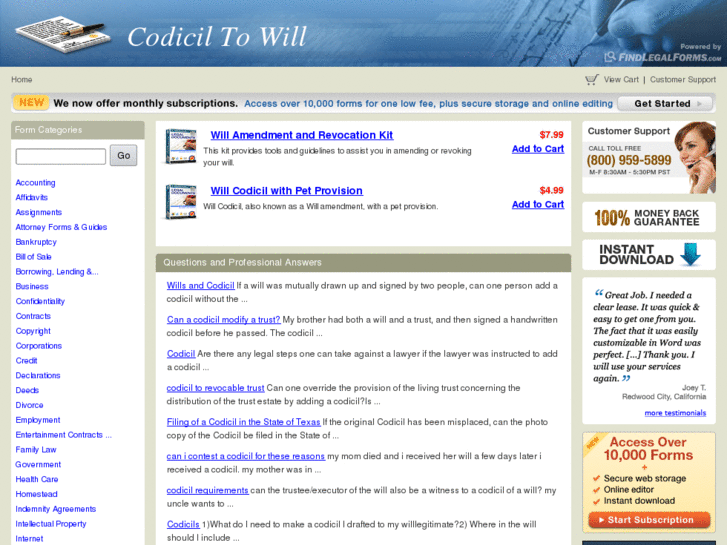www.codiciltowill.com
