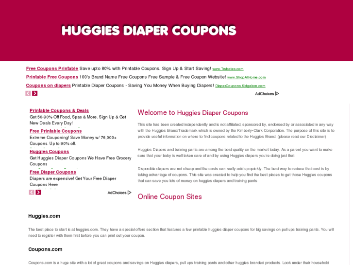 www.huggiesdiapercoupons.net