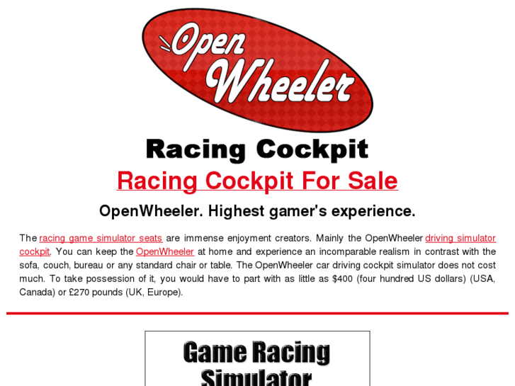 www.racingcockpitforsale.com