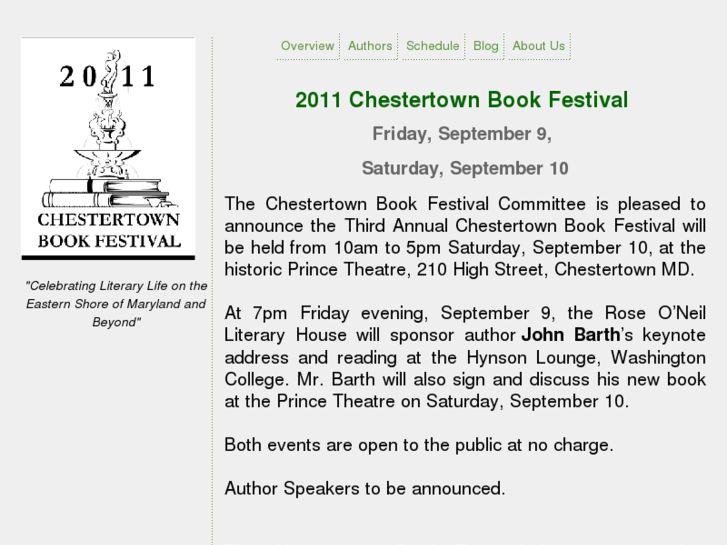 www.chestertownbookfestival.org