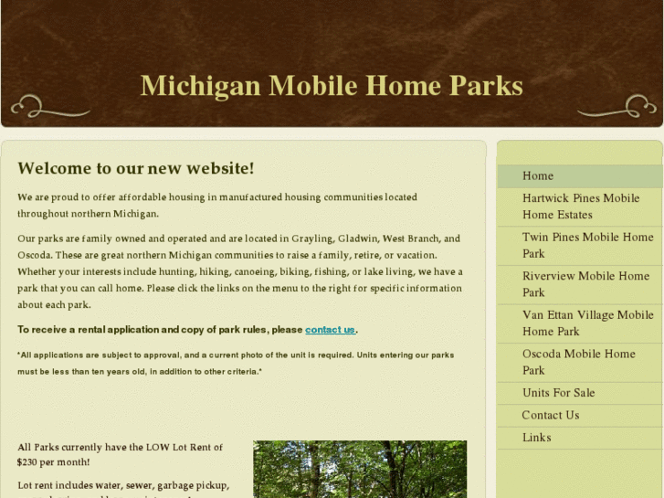 www.michiganmobilehomeparks.com