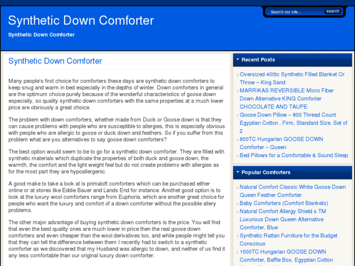 www.syntheticdowncomforter.net
