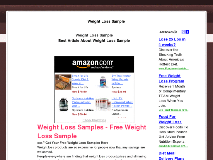 www.weightlosssample.org