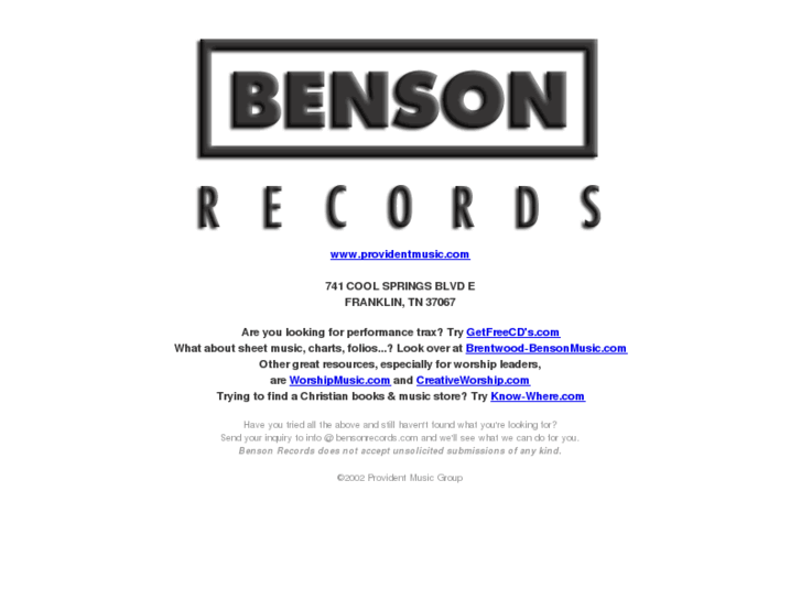 www.bensonmusicgroup.com