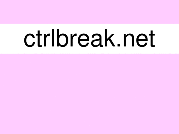 www.ctrlbreak.net