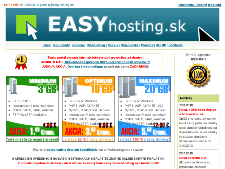 www.easyhost.sk