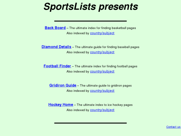 www.sportslists.net