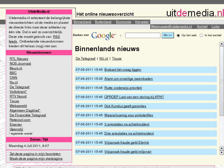 www.uitdemedia.nl