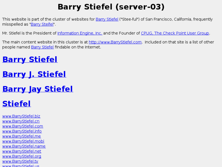 www.barrystiefel.org