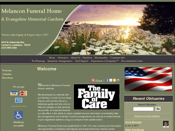 www.melanconfuneralhome.net