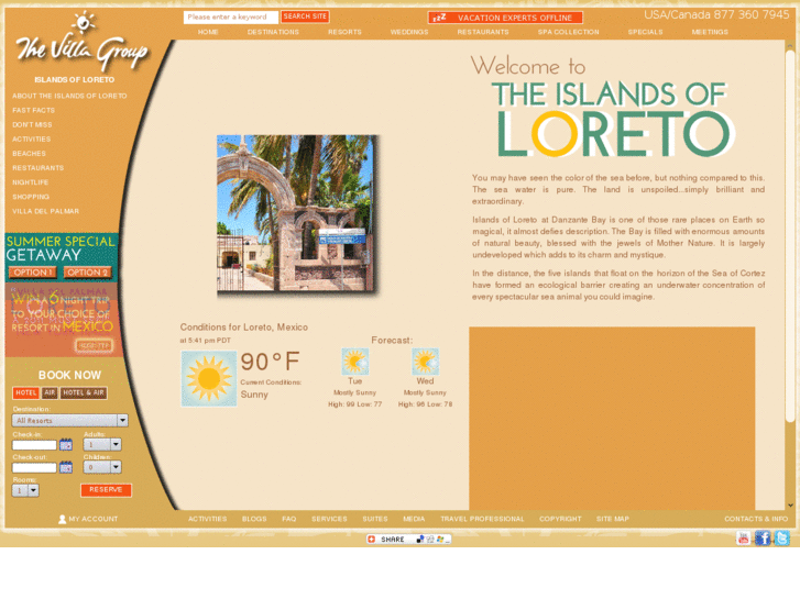 www.hotelvilladelpalmarloreto.com