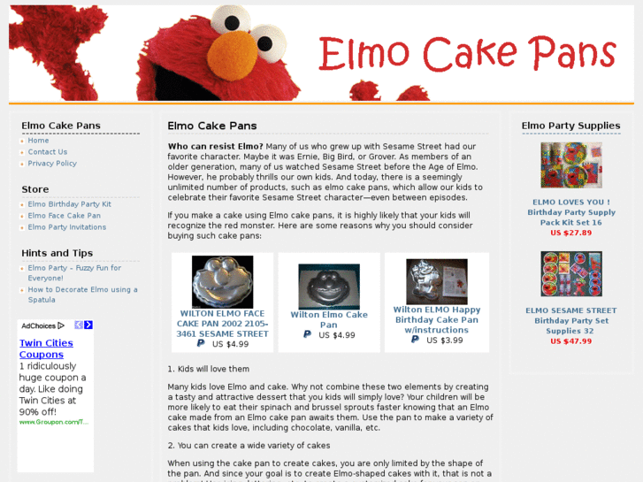 www.elmocakepan.com