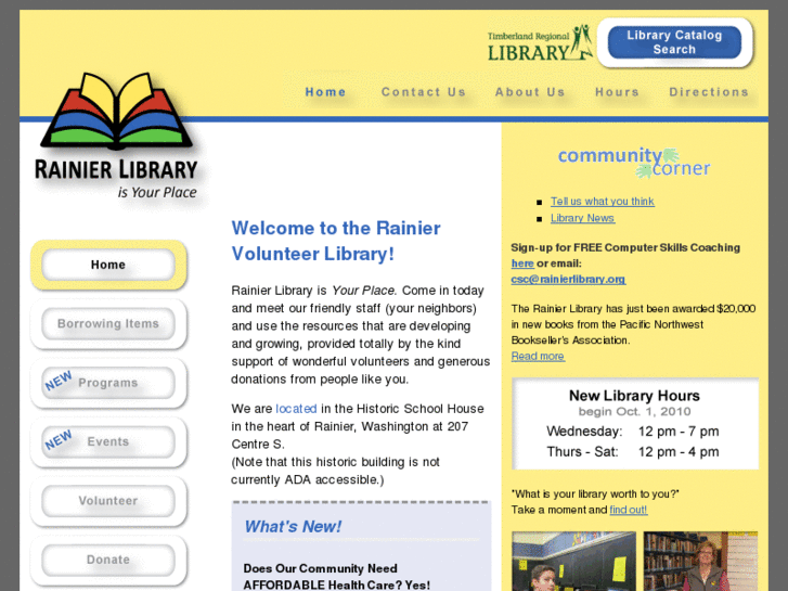 www.rainierlibrary.org