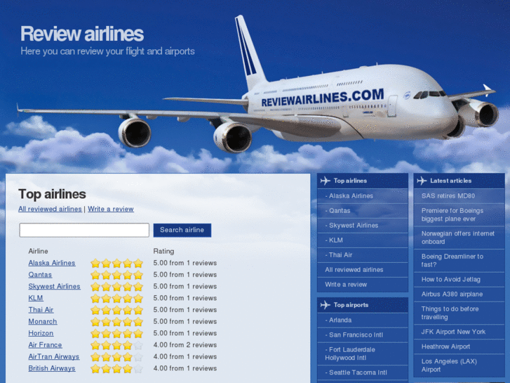 www.reviewairlines.com