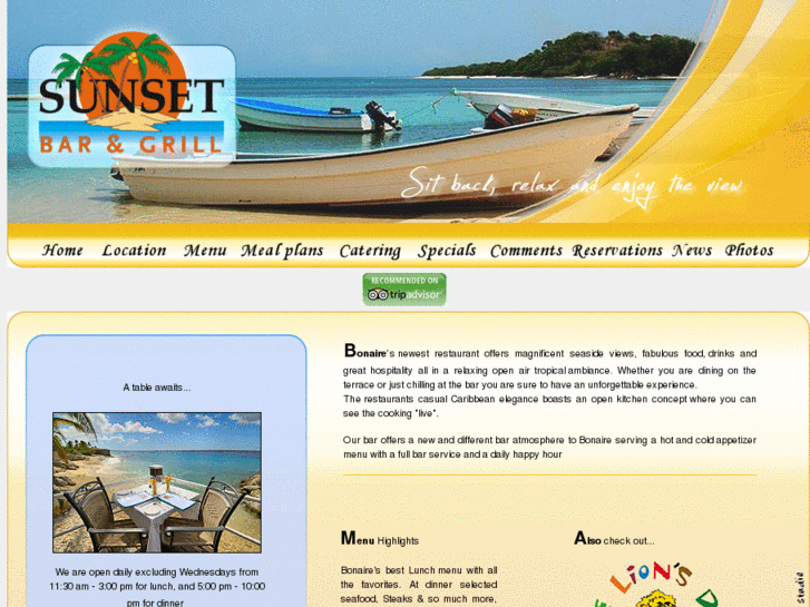 www.sunsetrestaurantbonaire.com