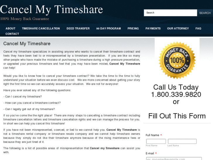 www.cancelmytimeshare.org