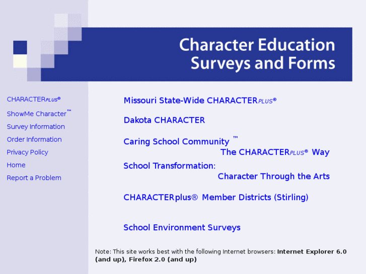 www.charactersurvey.com