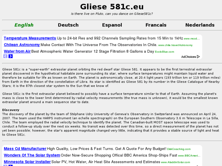www.gliese581c.eu