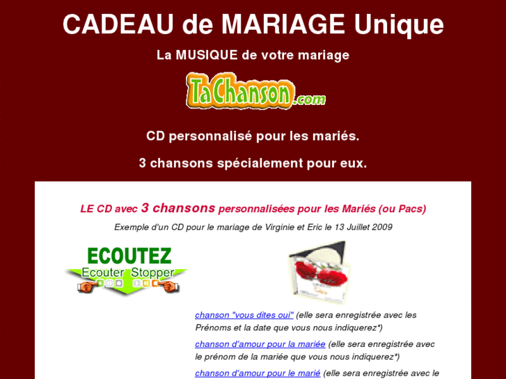 www.cadeaupourmariage.com