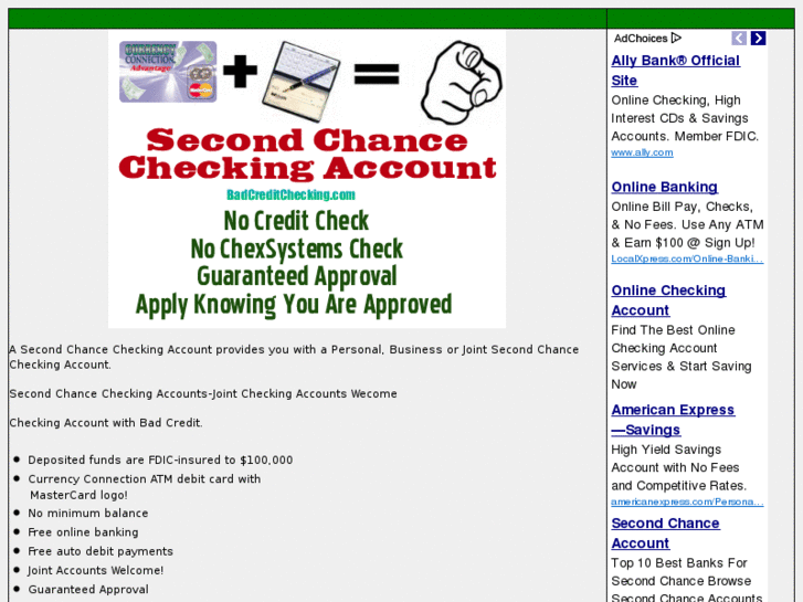 www.asecondchancecheckingaccount.com